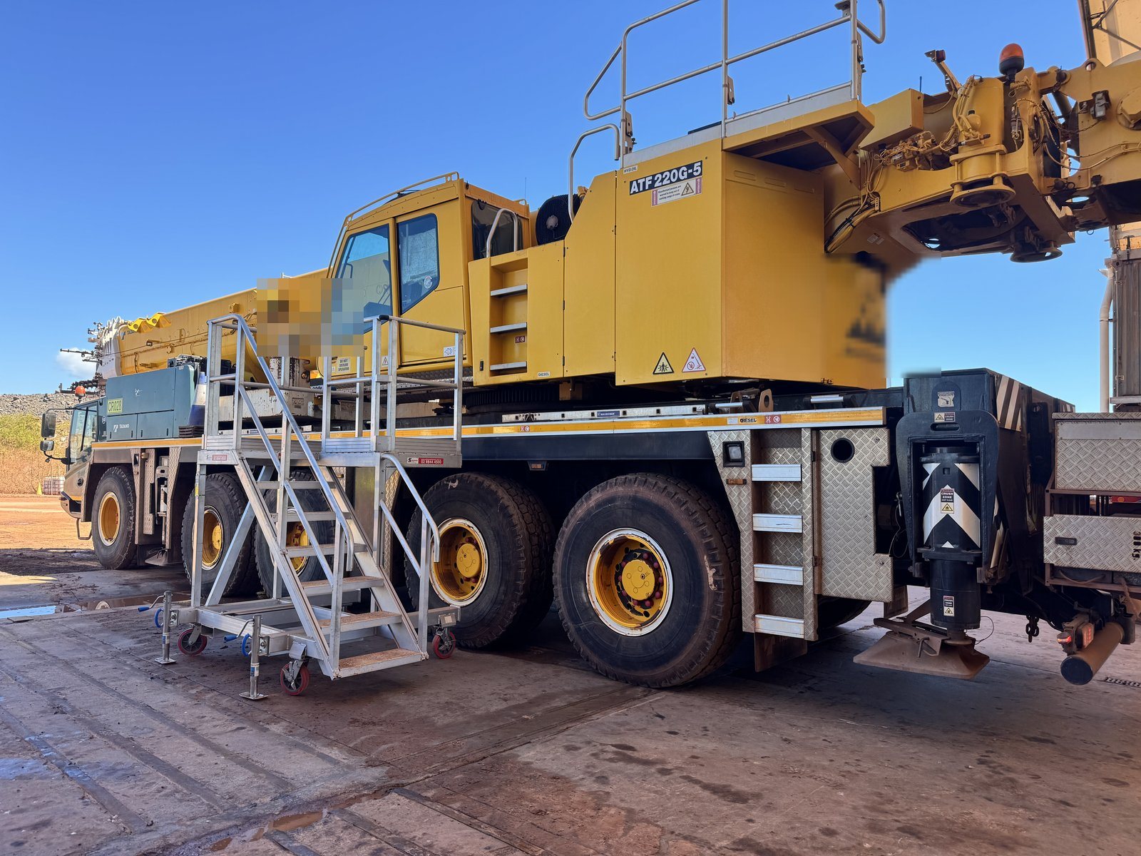 Tadano all-terrain crane in the workshop yard